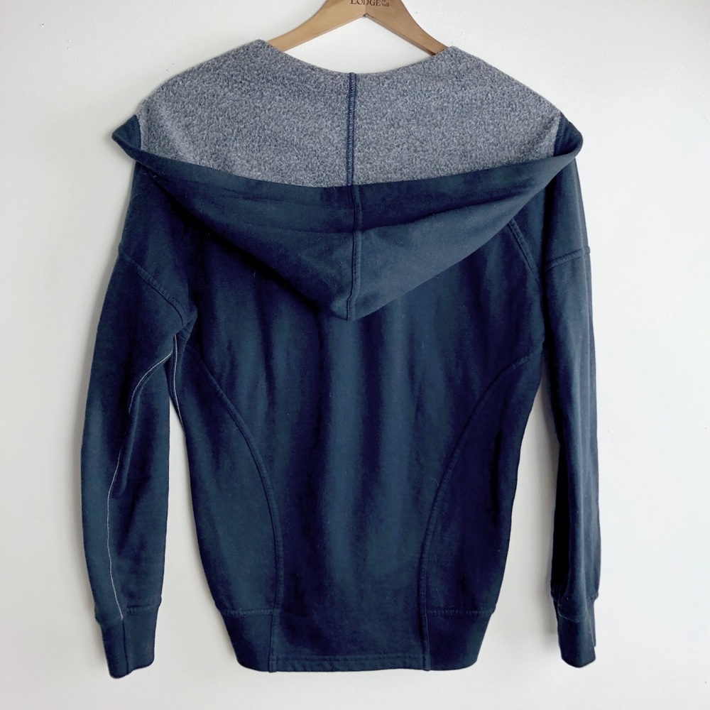Aether Apparel Fleece Zip Front High Low Hoodie